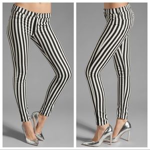 Hudson Krista Super Skinny Black/White Stripe